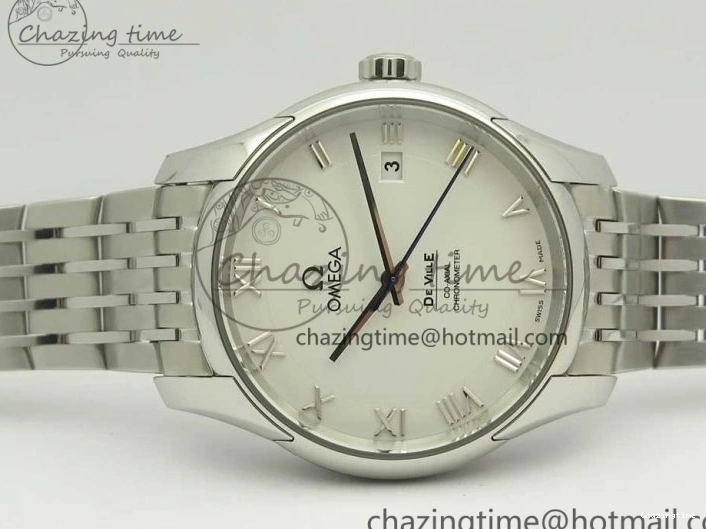 0510 De Ville Hour Vision 41mm SS VSF 1:1 Best Edition White Dial on SS Bracelet A8500 Super Clone Casual 7946